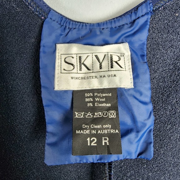 Vintage SKYR Wool Blend Ski / Snowboard Bibs | Women's AU 12R (US 8) - Picture 9 of 9
